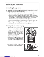 Preview for 27 page of AEG LAVAMAT 74700 User Information