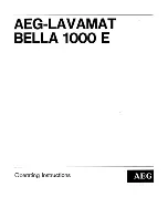 AEG Lavamat Bella 1000 E Operating Instructions Manual предпросмотр