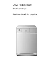 Предварительный просмотр 1 страницы AEG LAVATHERM 32600 Operating And Installation Instructions