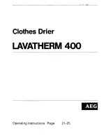 AEG Lavatherm 400 Operating Instructions Manual предпросмотр