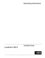 Предварительный просмотр 1 страницы AEG Lavatherm 450 R Operating Instructions Manual