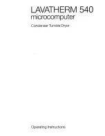 Preview for 1 page of AEG lavatherm 540 microcomputer Operating Instructions Manual