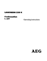 Preview for 1 page of AEG LAVATHERM 550 K Operating Instructions Manual