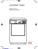 AEG LAVATHERM T36840 Operating Instructions Manual preview