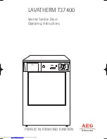 AEG LAVATHERM T37400 Operating Instructions Manual предпросмотр