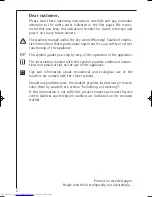 Предварительный просмотр 2 страницы AEG LAVATHERM T37400 Operating Instructions Manual