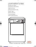 Preview for 1 page of AEG LAVATHERM T37800 Operating Instructions Manual