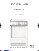 AEG LAVATHERM T56830 User Information preview