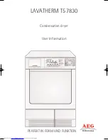 Предварительный просмотр 1 страницы AEG LAVATHERM T57819 User Information