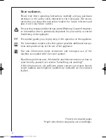 Предварительный просмотр 2 страницы AEG LAVATHERM T57819 User Information