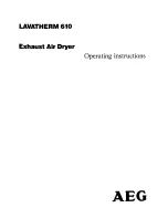 Preview for 1 page of AEG LAVETHERM 610 Operating Instructions Manual