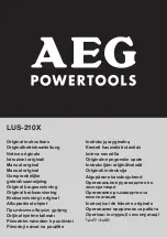 AEG LUS-210X Instructions Manual preview