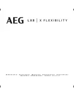 AEG LX8 X FLEXIBILITY Instruction Manual предпросмотр