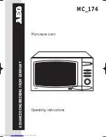 AEG MC 174 Operating Instructions Manual preview