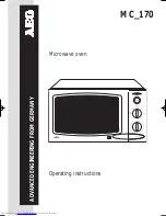 Preview for 1 page of AEG MC_170 Operating Instructions Manual