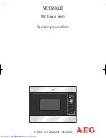 AEG MCD2660E Operating Instructions Manual preview