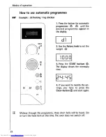 Preview for 22 page of AEG MCROMAT 1231 E Operating Instructions Manual