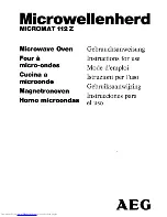 Preview for 1 page of AEG Micromat 112 Z Instructions For Use Manual