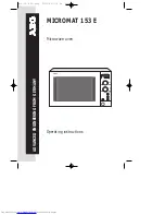 AEG MICROMAT 153 E Operating Instructions Manual preview