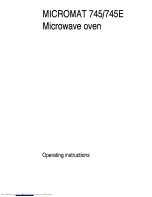 AEG MICROMAT 745 Operating Instructions Manual preview