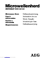 Preview for 1 page of AEG Micromat duo 3214Z Instructions For Use Manual