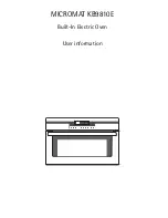 AEG MICROMAT KB9810E User Information preview