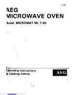 AEG Micromat ML 7.60 Operating Instructions Manual preview