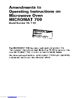 Preview for 72 page of AEG Micromat ML 7.60 Operating Instructions Manual