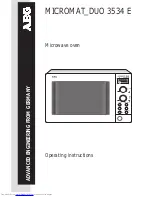 AEG MICROMAT_DUO 3534 E Operating Instructions Manual preview