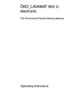 AEG OKO Lavamat 855 U electronic Operating Instructions Manual предпросмотр