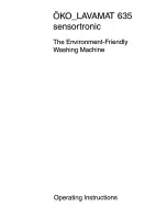 AEG OKO_LAVAMAT 635 sensortronic Operating Instructions Manual preview