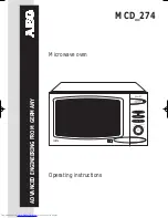 AEG OVEN MCD_274 Operating Instructions Manual preview