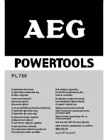 Preview for 1 page of AEG PL 750 Original Instructions Manual
