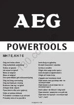 Preview for 2 page of AEG POWERTOOLS KH 7 E Original Instruction