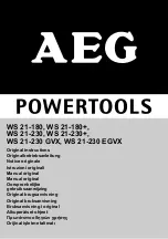 AEG POWERTOOLS WS 21-180 Original Instructions Manual preview