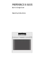 AEG PREFERENCE B 81005 Operating Instructions Manual preview