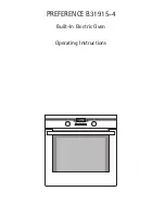 AEG PREFERENCE B31915-4 Operating Insructions preview