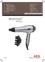 AEG PROFI-FOEN HTD 5616 Instruction Manual preview