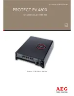 AEG Protect PV 4600 Operating Instructions Manual preview