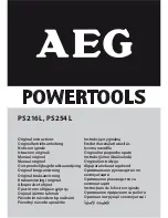 AEG PS?216?L? Original Instructions Manual preview