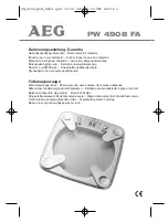 Предварительный просмотр 1 страницы AEG PW 4908 FA Instruction Manual & Guarantee