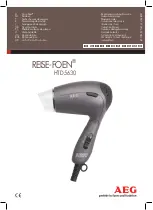 Preview for 1 page of AEG REISE-FOEN HTD 5630 Instruction Manual