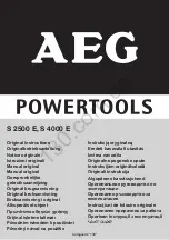 Preview for 2 page of AEG S 250O E Original Instructions Manual