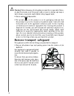 Предварительный просмотр 6 страницы AEG SANTO 70288 DT Operating Instructions Manual