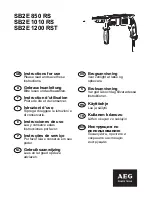 AEG SB2E 1010 RS Instructions For Use Manual предпросмотр