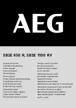 AEG SB2E 1100 RV Original Instructions Manual предпросмотр