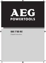 Предварительный просмотр 1 страницы AEG SBE 750 RE Original Instructions Manual