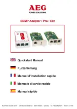 Preview for 1 page of AEG SNMP Ext Quick Start Manual