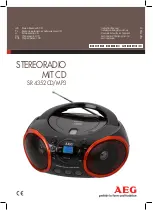 AEG SR 4352 CD/MP3 Instruction Manual preview