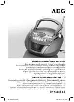 AEG SRR 4300 CD Instruction Manual & Guarantee preview